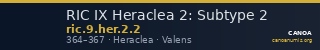 RIC IX Heraclea 2: Subtype 2 — CANOA