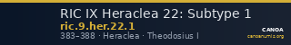 RIC IX Heraclea 22: Subtype 1 — CANOA