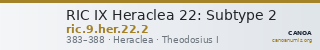 RIC IX Heraclea 22: Subtype 2 — CANOA