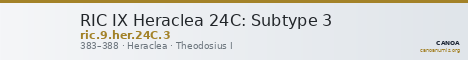 RIC IX Heraclea 24C: Subtype 3 — CANOA