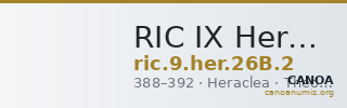 RIC IX Heraclea 26B: Subtype 2 — CANOA