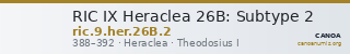 RIC IX Heraclea 26B: Subtype 2 — CANOA