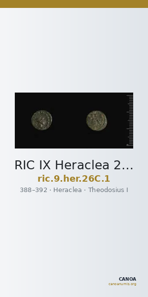 RIC IX Heraclea 26C: Subtype 1 — CANOA