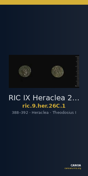 RIC IX Heraclea 26C: Subtype 1 — CANOA