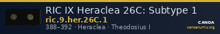 RIC IX Heraclea 26C: Subtype 1 — CANOA