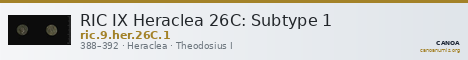 RIC IX Heraclea 26C: Subtype 1 — CANOA