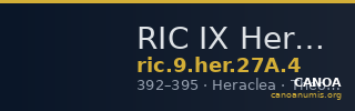 RIC IX Heraclea 27A: Subtype 4 — CANOA