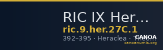 RIC IX Heraclea 27C: Subtype 1 — CANOA