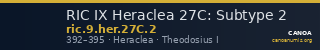 RIC IX Heraclea 27C: Subtype 2 — CANOA