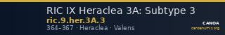RIC IX Heraclea 3A: Subtype 3 — CANOA