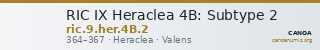 RIC IX Heraclea 4B: Subtype 2 — CANOA