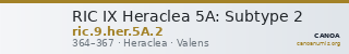 RIC IX Heraclea 5A: Subtype 2 — CANOA