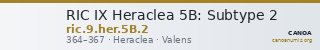 RIC IX Heraclea 5B: Subtype 2 — CANOA