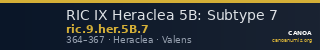RIC IX Heraclea 5B: Subtype 7 — CANOA