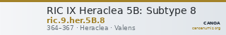 RIC IX Heraclea 5B: Subtype 8 — CANOA