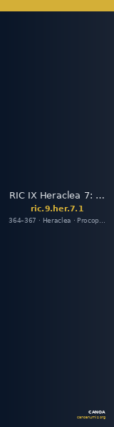 RIC IX Heraclea 7: Subtype 1 — CANOA