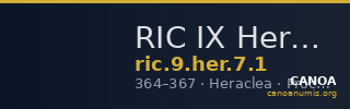 RIC IX Heraclea 7: Subtype 1 — CANOA