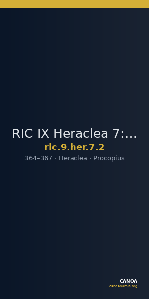 RIC IX Heraclea 7: Subtype 2 — CANOA