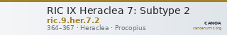 RIC IX Heraclea 7: Subtype 2 — CANOA
