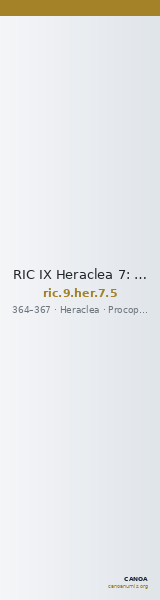 RIC IX Heraclea 7: Subtype 5 — CANOA