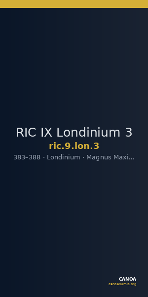 RIC IX Londinium 3 — CANOA