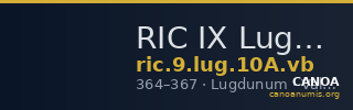 RIC IX Lugdunum 10A: Subtype vb — CANOA