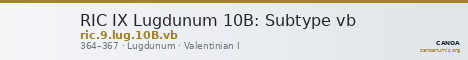RIC IX Lugdunum 10B: Subtype vb — CANOA