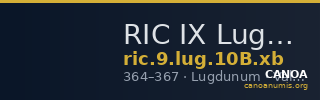 RIC IX Lugdunum 10B: Subtype xb — CANOA