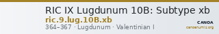 RIC IX Lugdunum 10B: Subtype xb — CANOA