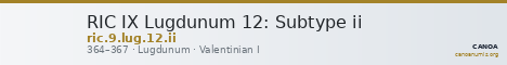 RIC IX Lugdunum 12: Subtype ii — CANOA