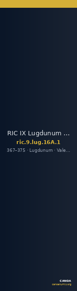 RIC IX Lugdunum 16A: Subtype 1 — CANOA