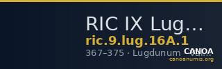 RIC IX Lugdunum 16A: Subtype 1 — CANOA