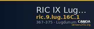 RIC IX Lugdunum 16C: Subtype 1 — CANOA