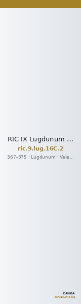 RIC IX Lugdunum 16C: Subtype 2 — CANOA