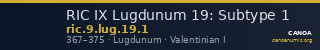 RIC IX Lugdunum 19: Subtype 1 — CANOA