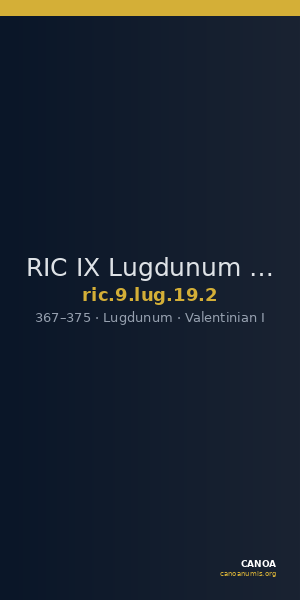 RIC IX Lugdunum 19: Subtype 2 — CANOA