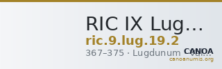 RIC IX Lugdunum 19: Subtype 2 — CANOA