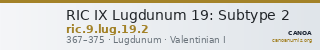 RIC IX Lugdunum 19: Subtype 2 — CANOA