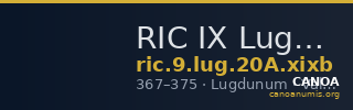 RIC IX Lugdunum 20A: Subtype xixb — CANOA