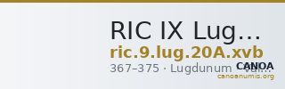 RIC IX Lugdunum 20A: Subtype xvb — CANOA