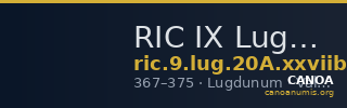 RIC IX Lugdunum 20A: Subtype xxviib — CANOA
