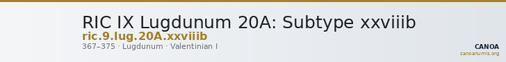 RIC IX Lugdunum 20A: Subtype xxviiib — CANOA