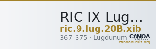 RIC IX Lugdunum 20B: Subtype xib — CANOA
