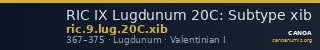 RIC IX Lugdunum 20C: Subtype xib — CANOA