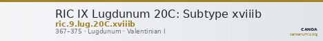 RIC IX Lugdunum 20C: Subtype xviiib — CANOA