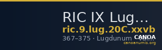 RIC IX Lugdunum 20C: Subtype xxvb — CANOA