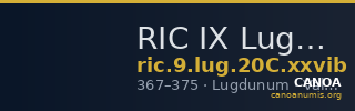 RIC IX Lugdunum 20C: Subtype xxvib — CANOA
