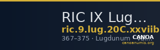 RIC IX Lugdunum 20C: Subtype xxviib — CANOA
