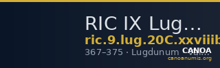 RIC IX Lugdunum 20C: Subtype xxviiib — CANOA
