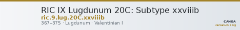 RIC IX Lugdunum 20C: Subtype xxviiib — CANOA